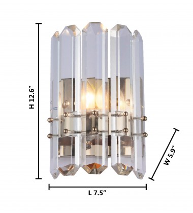  Clear Crystal  Wall Sconce (MU55CH) - Bethel International