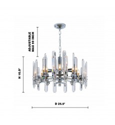  Clear Crystal Chandelier (MU56) - Bethel International