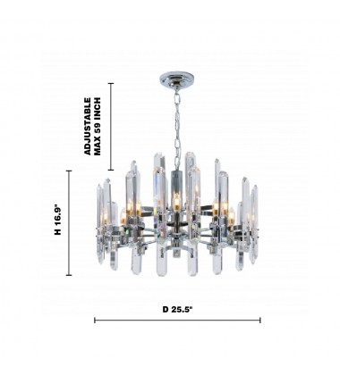 Clear Crystal Chandelier (MU56) - Bethel International Clear Crystal Chandelier (MU56) - Bethel International