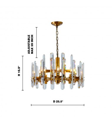  Gold Chandelier (MU56C25G) - Bethel International