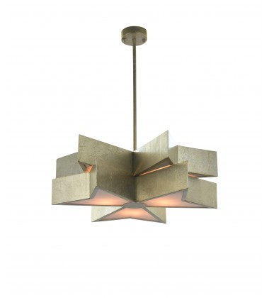  Silver Leaf Star Frame Ceiling Fixture (MU65SL) - Bethel International