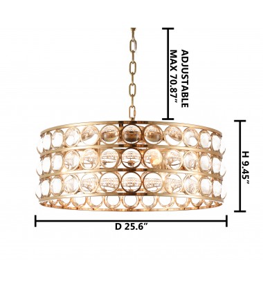  Gold Finish Chandelier (MU70) - Bethel International