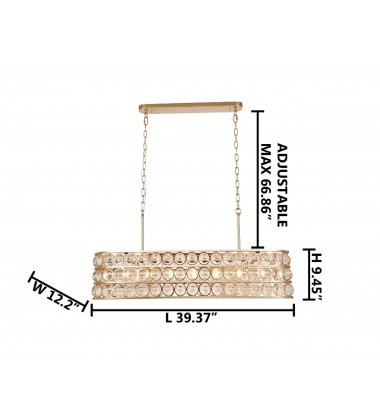  Gold Finish Chandelier (MU71) - Bethel International