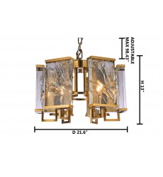  Brass Finish Chandelier (MU74) - Bethel International
