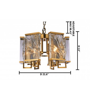  Brass Finish Chandelier (MU74) - Bethel International