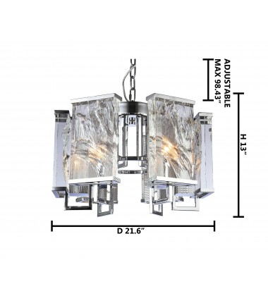  Chrome Finish Chandelier (MU74CH) - Bethel International