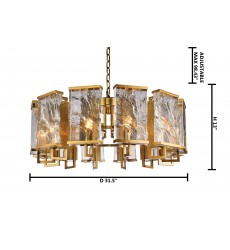  Brass Finish Chandelier (MU76) - Bethel International
