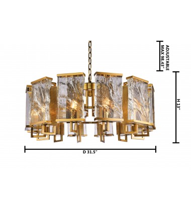  Brass Finish Chandelier (MU76) - Bethel International
