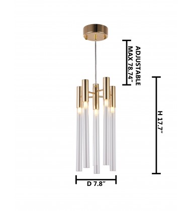  Gold Single Pendant Lighting (MU78) - Bethel International
