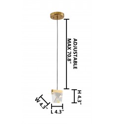  LED Single Pendant Lighting (MU83P4BR) - Bethel International