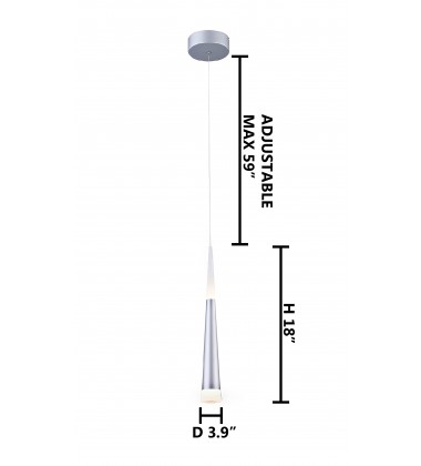  Metal &Acrylic Frame LED Single Pendant Lighting (MV07) - Bethel International