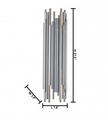  Stainless Steel Frame LED Wall Sconce (NL38CH) - Bethel International