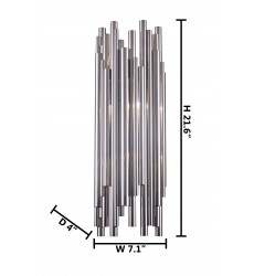  Stainless Steel Frame LED Wall Sconce (NL38CH-S) - Bethel International