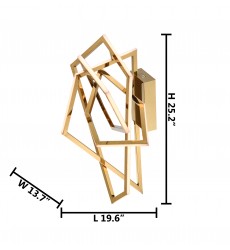  Stainless Steel Frame Wall Sconce (NL44G-W) - Bethel International