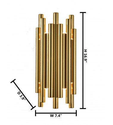 Gold Finish Wall Sconce (NL47G) - Bethel International