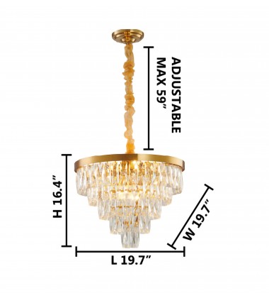  Gold Chandelier (OC21C20G) - Bethel International