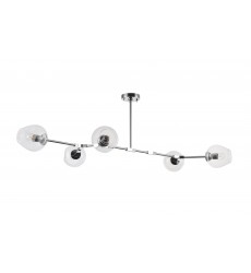  Clear Dented Glass Shades Ceiling Fixture (SH02CH-C) - Bethel International