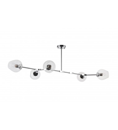  Clear Dented Glass Shades Ceiling Fixture (SH02CH-C) - Bethel International