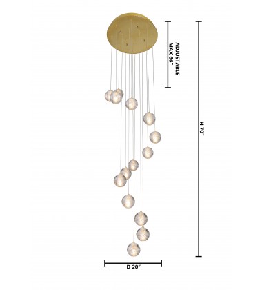  Gold Chandelier (SY06C19G) - Bethel International
