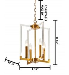  Bronzed Metal Frame  Ceiling Fixture (TD19BR) - Bethel International