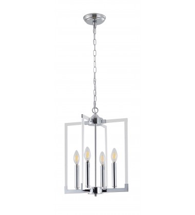  Chrome Metal Frame Ceiling Fixture (TD19CH) - Bethel International