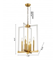  Bronzed Metal Frame  Ceiling Fixture (TD20BR) - Bethel International