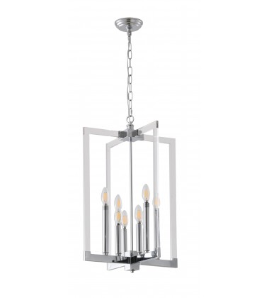  Chrome Metal Frame Ceiling Fixture (TD20CH) - Bethel International