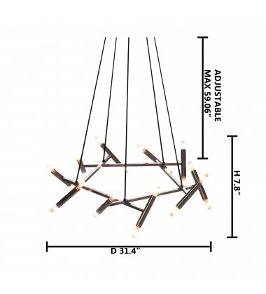  Shiny Nickel  Ceiling Fixture (TM02) - Bethel International