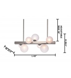  Shiny nickel finish Chandelier (TM15SHN) - Bethel International