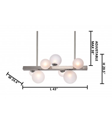  Shiny nickel finish Chandelier (TM15SHN) - Bethel International