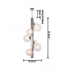  Shiny Nickel Finish Ceiling Fixture (TM16SHN) - Bethel International