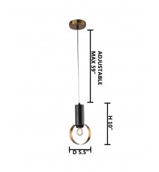  Single Pendant Lighting (TR78P10G) - Bethel International