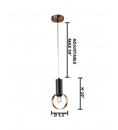  Single Pendant Lighting (TR78P10G) - Bethel International