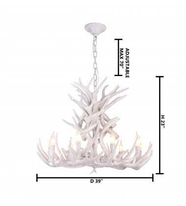  White Antler Lighting (YA28C39W) - Bethel International