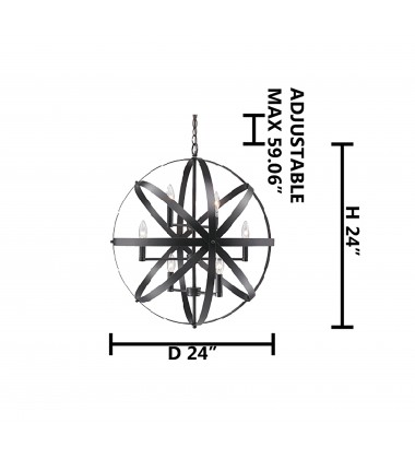  Dark brown finish LED Lighting (YS165) - Bethel International
