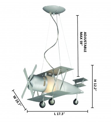  Silver Finish Childrens Lighting (ZA03S) - Bethel International