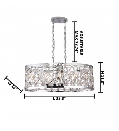  Chrome Chandelier (ZL31C33CH) - Bethel International