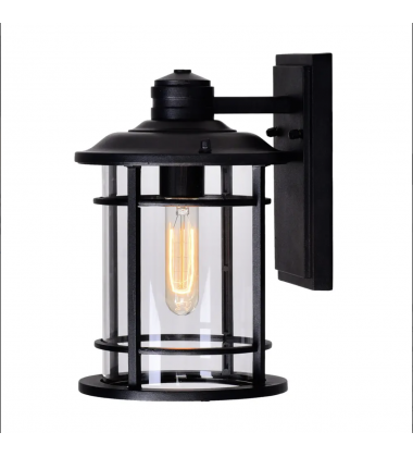  Belmont 1 Light Outdoor Black Wall Lantern  (0096W7-1-101)- CWI Lighting