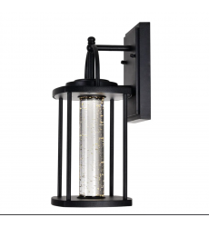  Greenwood LED Outdoor Black Wall Lantern (0407W7-1-101)- CWI Lighting