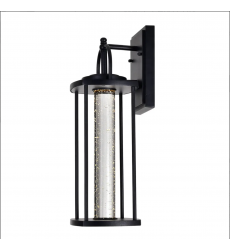  Greenwood LED Outdoor Black Wall Lantern (0407W7-1-101-A)- CWI Lighting