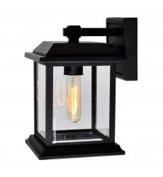  Blackbeidge Single Light Outdoor Black Wall Lantern (0409W8-1-101)- CWI Lighting