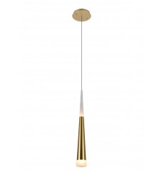  Andes LED Down Mini Pendant with Gold Leaf Finish (1103P5-1-619) - CWI Lighting