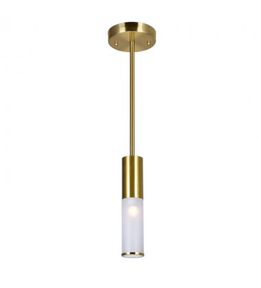  1 Light Mini Pendant with Brass Finish (1221P5-1-625) - CWI Lighting