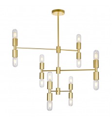  12 Light Chandelier with Medallion Gold Finish (1227P34-12-169) - CWI Lighting