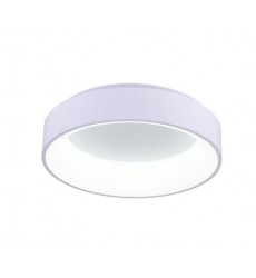  Arenal LED Drum Shade Flush Mount with Gray & White finish (7103C18-1-104) - CWI Lighting