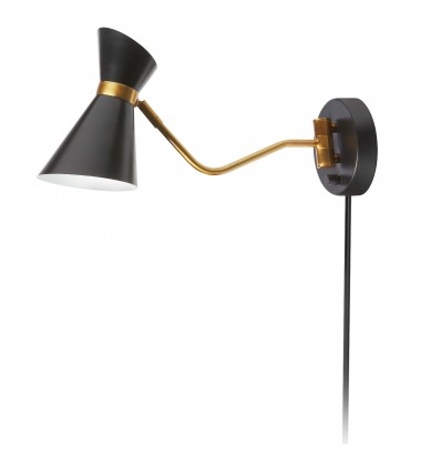  1LT Wall Lamp, Black & Vintage Bronze Finish-(1681W-BK-VB)-Dainolite