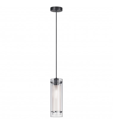 1LT Incandescent Pendant, MB with CLR/FR Glass-(22152-CF-MB)-Dainolite  1LT Incandescent Pendant, MB with CLR/FR Glass-(22152-CF-MB)-Dainolite