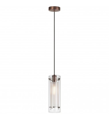  Single Pendant Clear Frosted Glass-(22152-CF-OBB)-Dainolite
