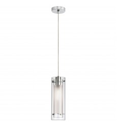 Single Pendant Clear Frosted Glass-(22152-CF-PC)-Dainolite  Single Pendant Clear Frosted Glass-(22152-CF-PC)-Dainolite
