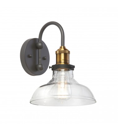  1LT Wall Sconce, Black/Antique Brass-(410-61W-BAB)-Dainolite